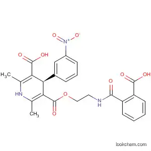 Molecular Structure of 178613-81-5 (3,5-Pyridinedicarboxylic acid,
1,4-dihydro-2,6-dimethyl-4-(3-nitrophenyl)-,
mono[2-[(2-carboxybenzoyl)amino]ethyl] ester, (4R)-)