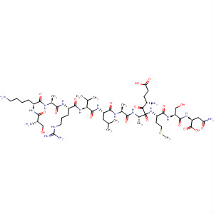 Molecular Structure of 199000-85-6 (L-Asparagine,
L-seryl-L-lysyl-L-alanyl-L-arginyl-L-valyl-L-leucyl-L-alanyl-L-a-glutamyl-L-alan
yl-L-methionyl-L-seryl-)