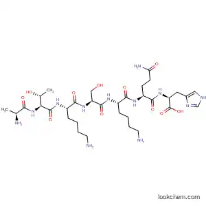 Molecular Structure of 199334-65-1 (L-Histidine, L-alanyl-L-threonyl-L-lysyl-L-seryl-L-lysyl-L-glutaminyl-)