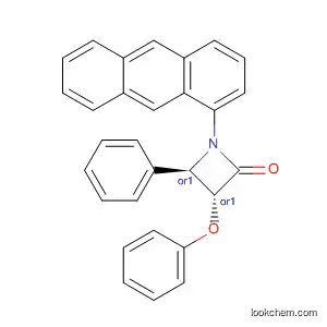 Molecular Structure of 302595-50-2 (2-Azetidinone, 1-(1-anthracenyl)-3-phenoxy-4-phenyl-, (3R,4R)-rel-)