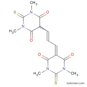 Molecular Structure of 3316-73-2 (5,5'-(1-Propen-1-yl-3-ylidene)bis[1,3-dimethyl-2-thio-barbituric acid)