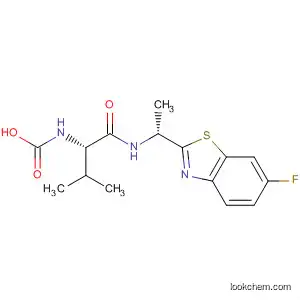 [(2S)-1-[[(1S)-1-(6-fluoro-1,3-benzothiazol-2-yl)ethyl]amino]-3-methyl-1-oxobutan-2-yl]carbamic acid
