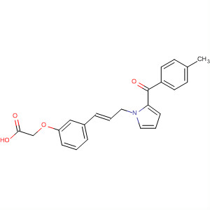 Acetic acid,
[3-[(1E)-3-[2-(4-methylbenzoyl)-1H-pyrrol-1-yl]-1-propenyl]phenoxy]-(474006-30-9)