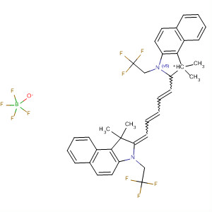 1H-Benz[e]indolium,  2-[5-[1,3-dihydro-1,1-dimethyl-3-(2,2,2-trifluoroethyl)-2H-benz[e]indol-2-  ylidene]-1,3-pentadienyl]-1,1-dimethyl-3-(2,2,2-trifluoroethyl)-,  tetrafluoroborate(1-)