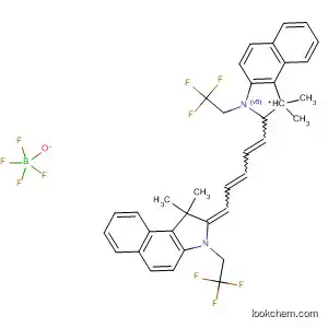 Molecular Structure of 486990-11-8 (1H-Benz[e]indolium,
2-[5-[1,3-dihydro-1,1-dimethyl-3-(2,2,2-trifluoroethyl)-2H-benz[e]indol-2-
ylidene]-1,3-pentadienyl]-1,1-dimethyl-3-(2,2,2-trifluoroethyl)-,
tetrafluoroborate(1-))