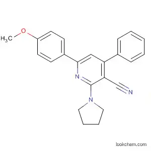 Molecular Structure of 488863-03-2 (3-Pyridinecarbonitrile, 6-(4-methoxyphenyl)-4-phenyl-2-(1-pyrrolidinyl)-)