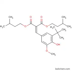 Molecular Structure of 491851-31-1 (Propanedioic acid,
[[3-(1,1-dimethylethyl)-4-hydroxy-5-methoxyphenyl]methylene]-,
bis(3-methylbutyl) ester)