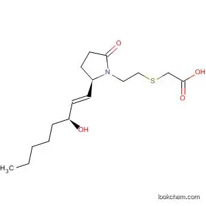 Molecular Structure of 492471-88-2 (Acetic acid,
[[2-[(2R)-2-[(1E,3S)-3-hydroxy-1-octenyl]-5-oxo-1-pyrrolidinyl]ethyl]thio]-)