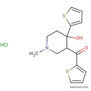 Molecular Structure of 494221-40-8 (Methanone, [4-hydroxy-1-methyl-4-(2-thienyl)-3-piperidinyl]-2-thienyl-,
hydrochloride)
