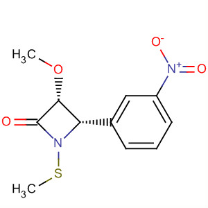 Molecular Structure of 497917-51-8 (2-Azetidinone, 3-methoxy-1-(methylthio)-4-(3-nitrophenyl)-, (3R,4S)-)