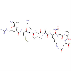 Molecular Structure of 499797-27-2 (L-Glutamine,
L-alanyl-L-arginyl-L-methionyl-L-lysyl-L-valyl-L-alanyl-L-lysyl-L-asparaginyl-L
-prolyl-)