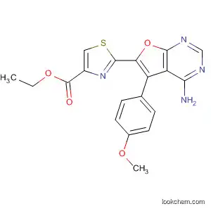 Molecular Structure of 501695-05-2 (4-Thiazolecarboxylic acid,
2-[4-amino-5-(4-methoxyphenyl)furo[2,3-d]pyrimidin-6-yl]-, ethyl ester)