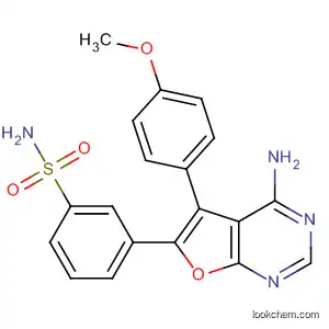 Molecular Structure of 501695-19-8 (Benzenesulfonamide,
3-[4-amino-5-(4-methoxyphenyl)furo[2,3-d]pyrimidin-6-yl]-)