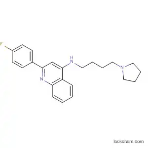Molecular Structure of 510755-19-8 (4-Quinolinamine, 2-(4-fluorophenyl)-N-[4-(1-pyrrolidinyl)butyl]-)