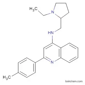 Molecular Structure of 510755-37-0 (4-Quinolinamine, N-[(1-ethyl-2-pyrrolidinyl)methyl]-2-(4-methylphenyl)-)