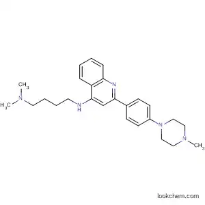 Molecular Structure of 510755-41-6 (1,4-Butanediamine,
N,N-dimethyl-N'-[2-[4-(4-methyl-1-piperazinyl)phenyl]-4-quinolinyl]-)