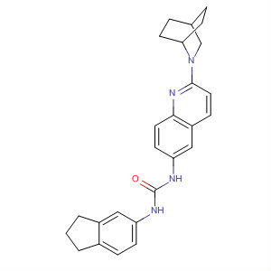 Urea,  N-[2-(2-azabicyclo[2.2.2]oct-2-yl)-6-quinolinyl]-N'-(2,3-dihydro-1H-inden  -5-yl)-
