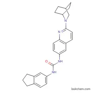 Molecular Structure of 539851-94-0 (Urea,
N-[2-(2-azabicyclo[2.2.2]oct-2-yl)-6-quinolinyl]-N'-(2,3-dihydro-1H-inden
-5-yl)-)