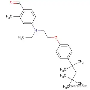 Molecular Structure of 54079-48-0 (Benzaldehyde,
4-[ethyl[2-[4-(1,1,3,3-tetramethylbutyl)phenoxy]ethyl]amino]-2-methyl-)