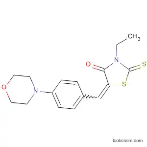 Molecular Structure of 545401-16-9 (4-Thiazolidinone,
3-ethyl-5-[[4-(4-morpholinyl)phenyl]methylene]-2-thioxo-)