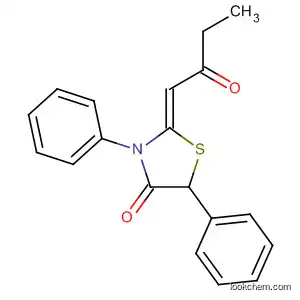 Molecular Structure of 595570-17-5 (4-Thiazolidinone, 2-(2-oxobutylidene)-3,5-diphenyl-, (2Z)-)