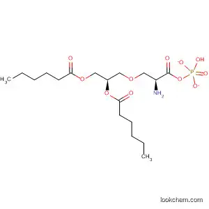 Molecular Structure of 84773-42-2 (L-Serine, (2R)-2,3-bis[(1-oxohexyl)oxy]propyl hydrogen phosphate
(ester))