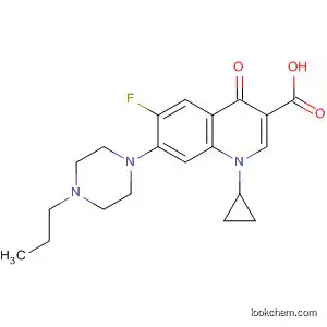 Molecular Structure of 93106-89-9 (3-Quinolinecarboxylic acid,
1-cyclopropyl-6-fluoro-1,4-dihydro-4-oxo-7-(4-propyl-1-piperazinyl)-)