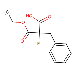 Molecular Structure of 100701-57-3 (Propanedioic acid, fluoro(phenylmethyl)-, monoethyl ester)