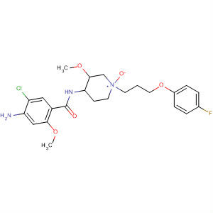 Molecular Structure of 104860-75-5 (Benzamide,
4-amino-5-chloro-N-[1-[3-(4-fluorophenoxy)propyl]-3-methoxy-1-oxido-4
-piperidinyl]-2-methoxy-)