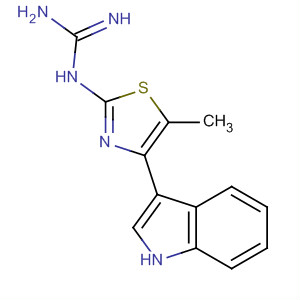Molecular Structure of 115027-55-9 (Guanidine, [4-(1H-indol-3-yl)-5-methyl-2-thiazolyl]-)