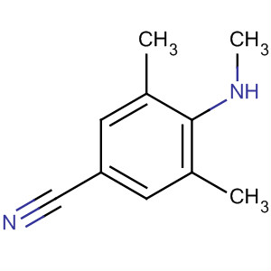 Molecular Structure of 151453-58-6 (Benzonitrile, 3,5-dimethyl-4-(methylamino)-)