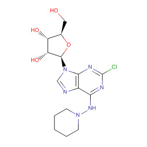 Molecular Structure of 151665-95-1 (Adenosine, 2-chloro-N-1-piperidinyl-)