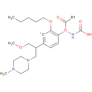 Molecular Structure of 152676-05-6 (Carbamic acid, [2-(pentyloxy)phenyl]-,
1-(methoxymethyl)-2-(4-methyl-1-piperazinyl)ethyl ester)