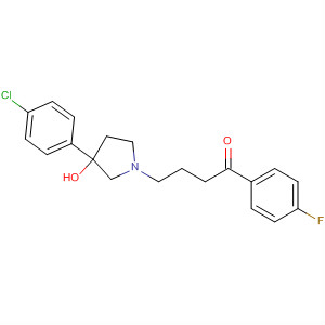 Molecular Structure of 154956-81-7 (1-Butanone,
4-[3-(4-chlorophenyl)-3-hydroxy-1-pyrrolidinyl]-1-(4-fluorophenyl)-)