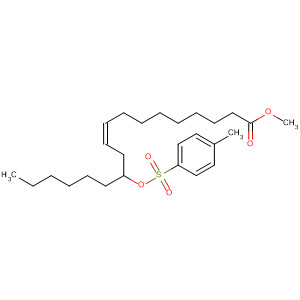 Molecular Structure of 162681-49-4 (9-Octadecenoic acid, 12-[[(4-methylphenyl)sulfonyl]oxy]-, methyl ester,
(9Z,12R)-)