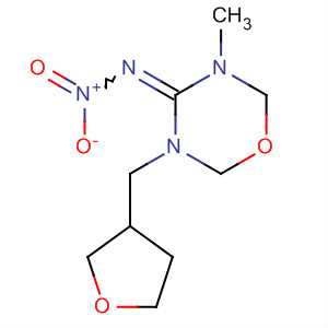 Molecular Structure of 185043-87-2 (4H-1,3,5-Oxadiazin-4-imine,
tetrahydro-3-methyl-N-nitro-5-[(tetrahydro-3-furanyl)methyl]-)