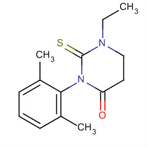 Molecular Structure of 196794-62-4 (4(1H)-Pyrimidinone, 3-(2,6-dimethylphenyl)-1-ethyltetrahydro-2-thioxo-)