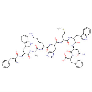 Molecular Structure of 197155-66-1 (L-Phenylalanine,
L-phenylalanyl-L-tryptophyl-L-alanyl-L-lysyl-L-histidyl-L-methionyl-L-tryptoph
yl-L-asparaginyl-)