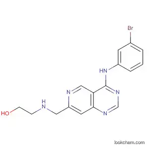 Molecular Structure of 198956-84-2 (Ethanol,
2-[[4-[(3-bromophenyl)amino]pyrido[4,3-d]pyrimidin-7-yl]methylamino]-)
