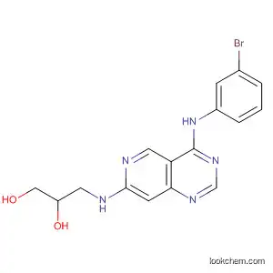 Molecular Structure of 198956-85-3 (1,2-Propanediol,
3-[[4-[(3-bromophenyl)amino]pyrido[4,3-d]pyrimidin-7-yl]amino]-)