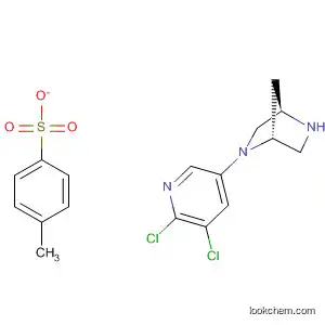 Molecular Structure of 286946-95-0 (2,5-Diazabicyclo[2.2.1]heptane, 2-(5,6-dichloro-3-pyridinyl)-, (1R,4R)-,
mono(4-methylbenzenesulfonate))