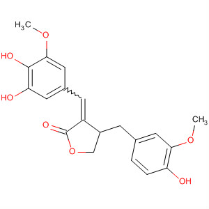 2(3H)-Furanone,  3-[(3,4-dihydroxy-5-methoxyphenyl)methylene]dihydro-4-[(4-hydroxy-3-  methoxyphenyl)methyl]-