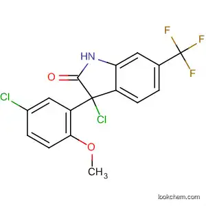 Molecular Structure of 412965-70-9 (2H-Indol-2-one,
3-chloro-3-(5-chloro-2-methoxyphenyl)-1,3-dihydro-6-(trifluoromethyl)-)