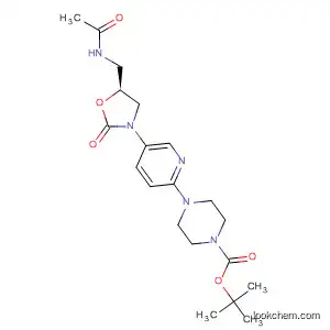 Molecular Structure of 510729-47-2 (1-Piperazinecarboxylic acid,
4-[5-[(5S)-5-[(acetylamino)methyl]-2-oxo-3-oxazolidinyl]-2-pyridinyl]-,
1,1-dimethylethyl ester)