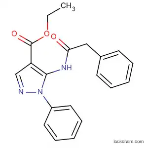 Molecular Structure of 545370-29-4 (1H-Pyrazole-4-carboxylic acid, 1-phenyl-5-[(phenylacetyl)amino]-, ethyl
ester)