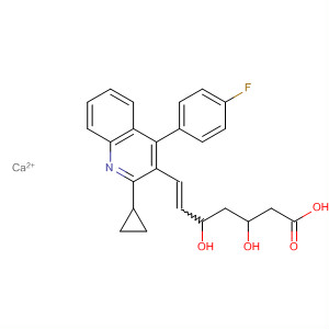 6-Heptenoic acid,
7-[2-cyclopropyl-4-(4-fluorophenyl)-3-quinolinyl]-3,5-dihydroxy-, calcium
salt (1:1), (3R,5S,6E)-