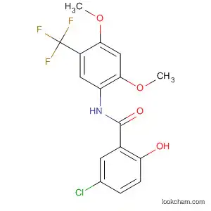 Molecular Structure of 634185-69-6 (Benzamide,
5-chloro-N-[2,4-dimethoxy-5-(trifluoromethyl)phenyl]-2-hydroxy-)