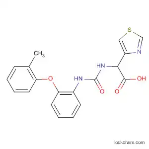 Molecular Structure of 640762-72-7 (4-Thiazoleacetic acid,
2-[[[[2-(2-methylphenoxy)phenyl]amino]carbonyl]amino]-)