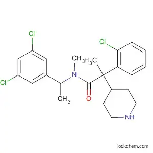 Molecular Structure of 644984-05-4 (4-Piperidineacetamide,
4-(3-chlorophenyl)-N-[1-(3,5-dichlorophenyl)ethyl]-N,1-dimethyl-)