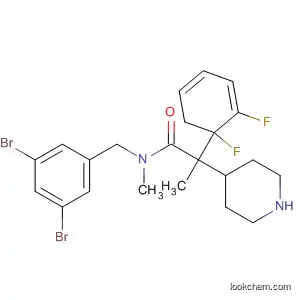 Molecular Structure of 644984-17-8 (4-Piperidineacetamide,
N-[(3,5-dibromophenyl)methyl]-4-(3,4-difluorophenyl)-N,1-dimethyl-)